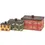 Thumbnail: 7", 5" & 2", set/3 different sized rectangular metal bins with wood lids, each bin is wrapped in different garden bug designs