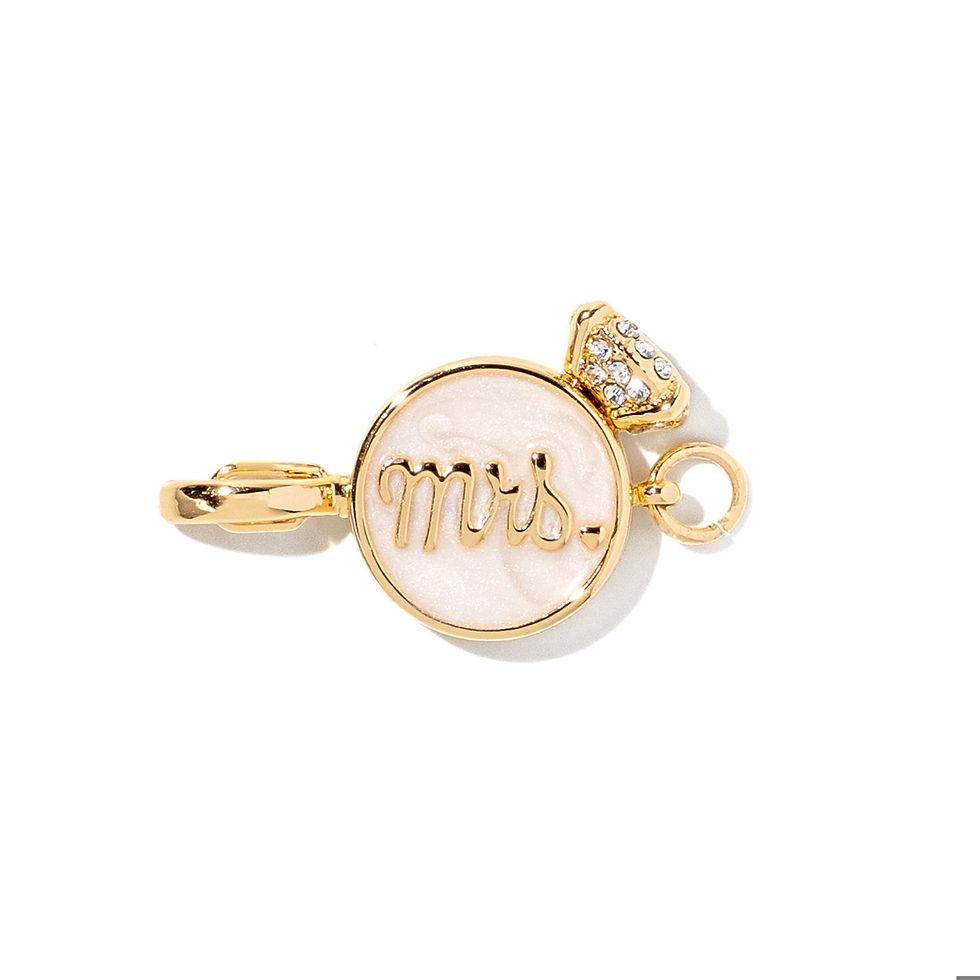 waterproof stainless steel bracelet charm Mrs., use with the charm collective collection to build a bracelet