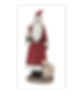 11" tall resin Santa figurine, holding a goose with a sheep standing by his side, all look like carved wood