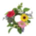 1.5" inner diameter candle ring, foliage, purple, pink & yellow florals, use for a votive or taper candle