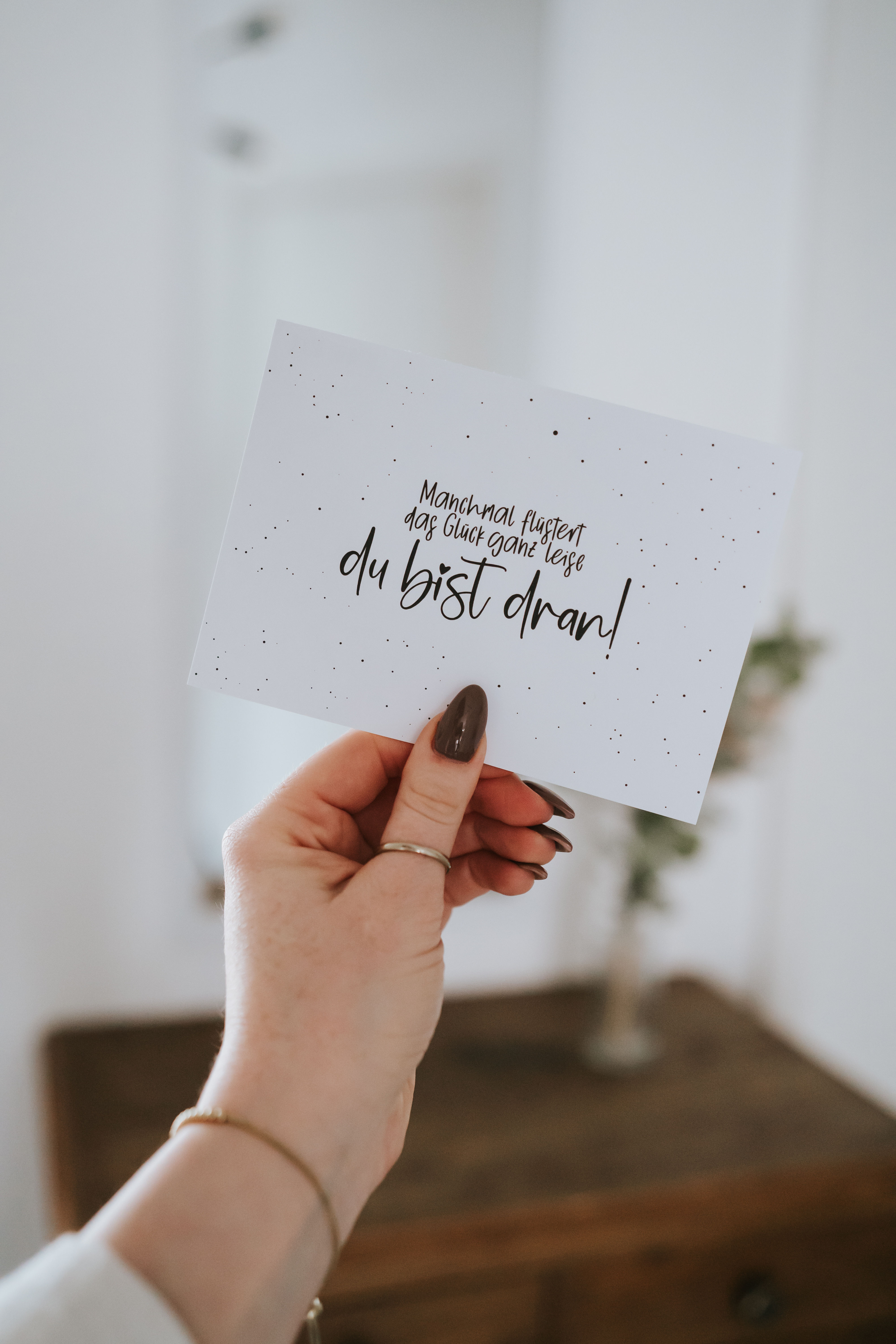 Postkarte · Manchmal flüstert das Glück