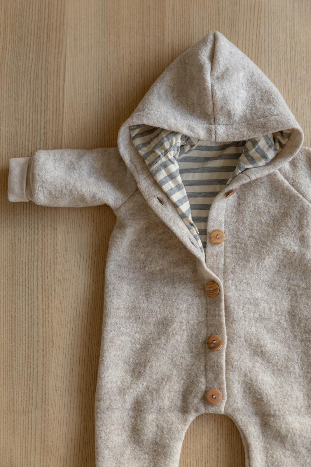 Overall aus gekochter Wolle *Streifen*