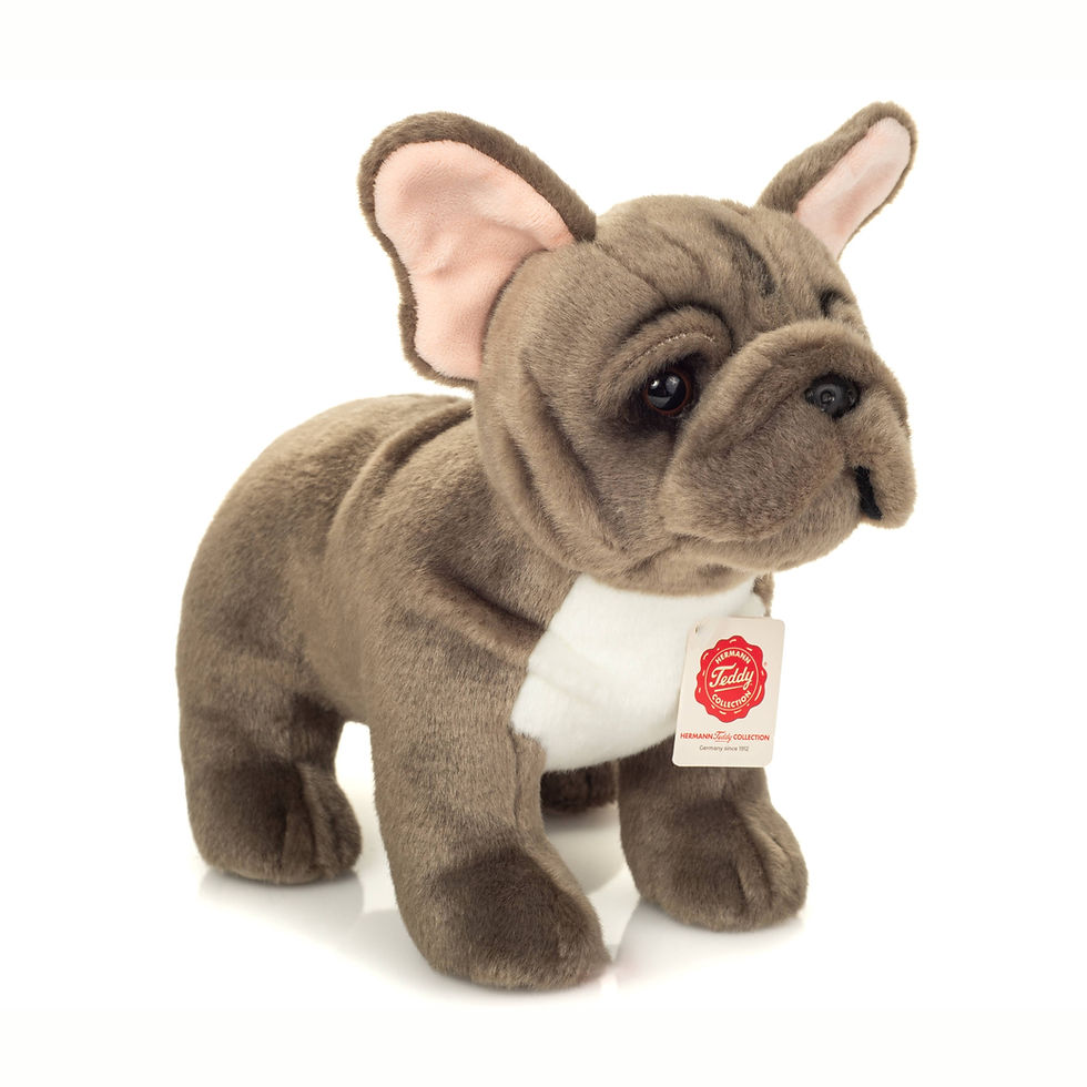 Miniaturbild: Französische Bulldogge grau Plüschtier - Stofftier