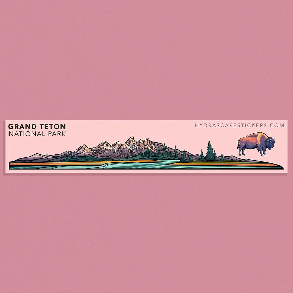 Miniscape-Aufkleber *Grand-Teton-Nationalpark*
