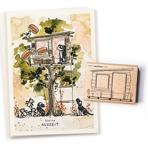 Stempel Haus 16 Holzhütte Baumhaus Strandhaus