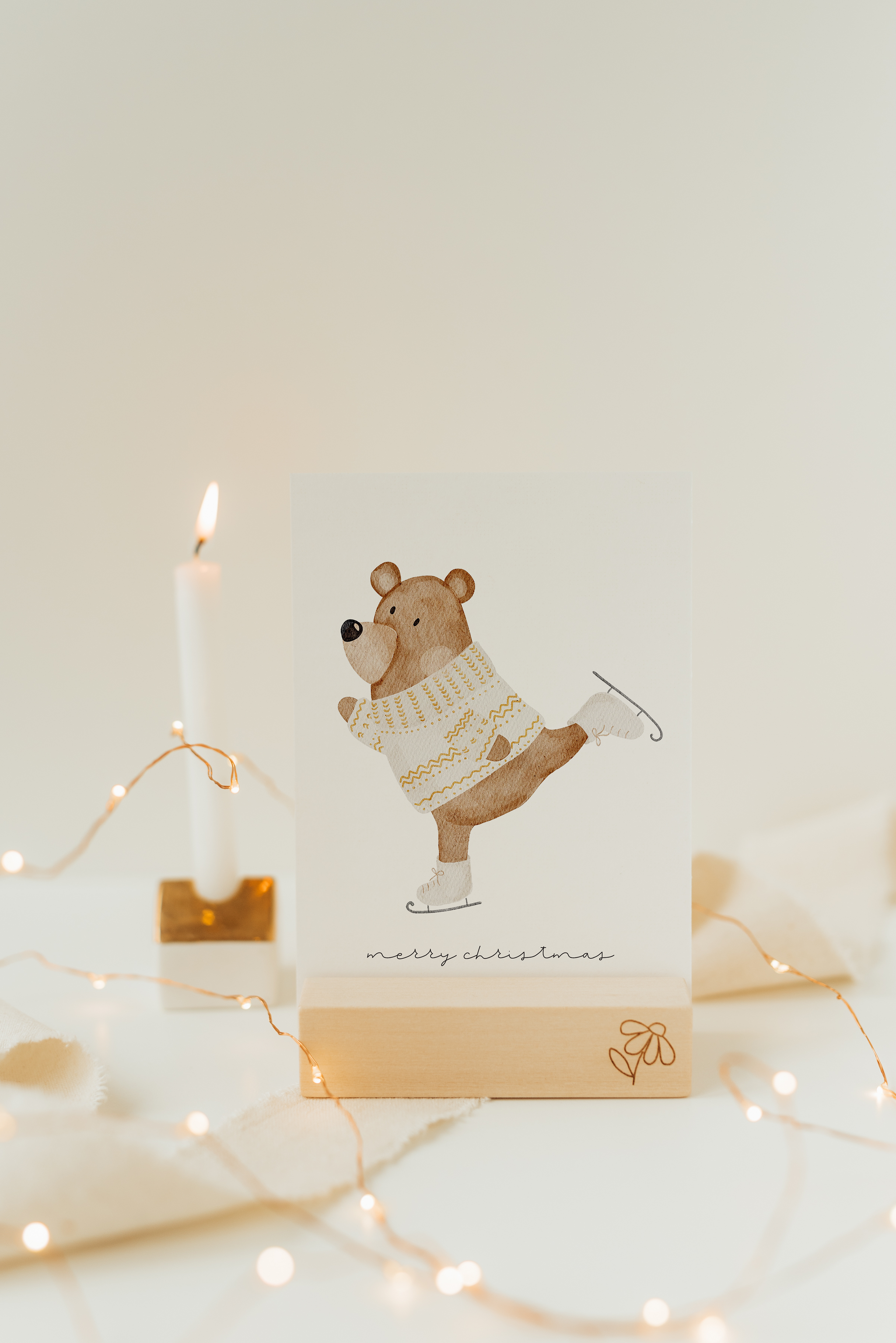 Postkarte *Schlittschuhbär*