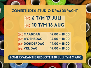 Zomertijden Studio Draadkracht 2026