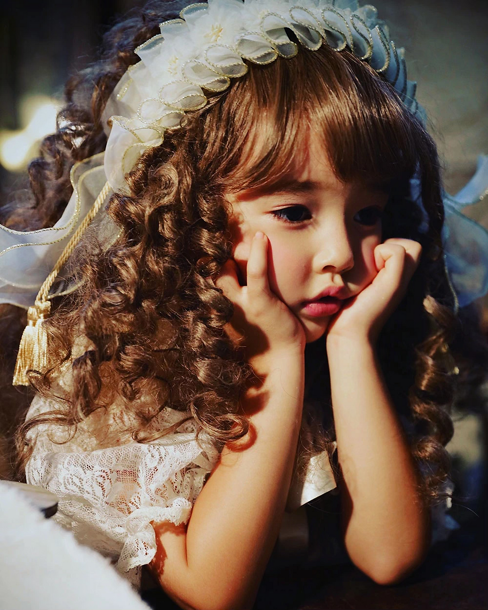 少女の顔のアップ