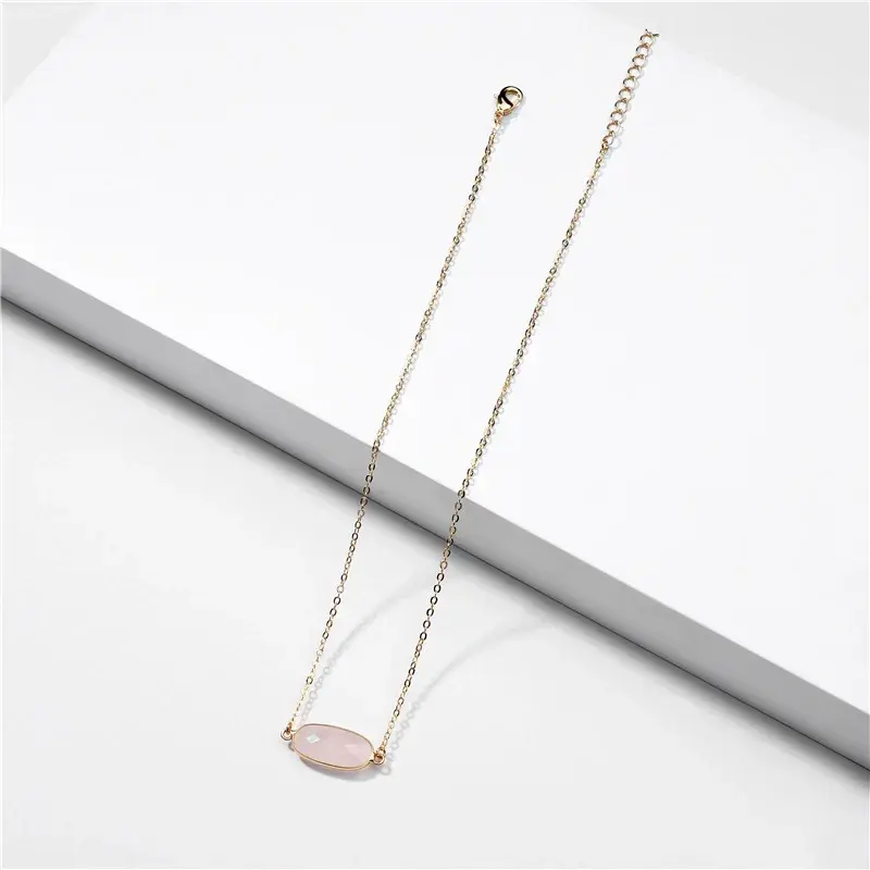 Thumbnail: Fashion Jewelry Summer Dainty Necklace-Geometric Natural Stone
