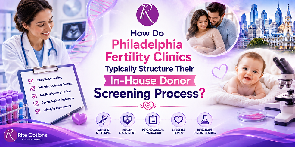 How Do Philadelphia Fertility Clinics Typically Structure Their In-House Donor Screening Process?