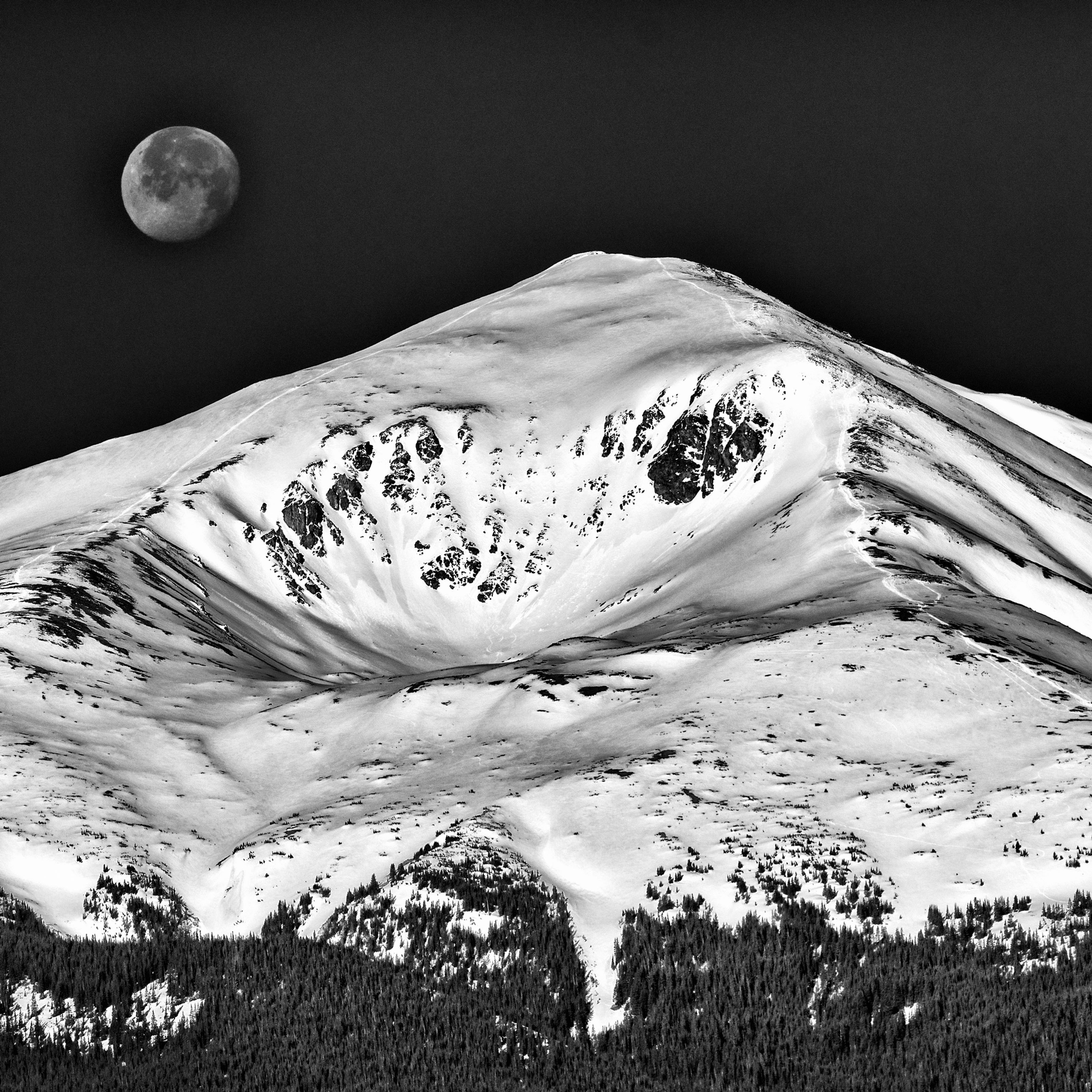 Mt Elbert Moon Metal Print