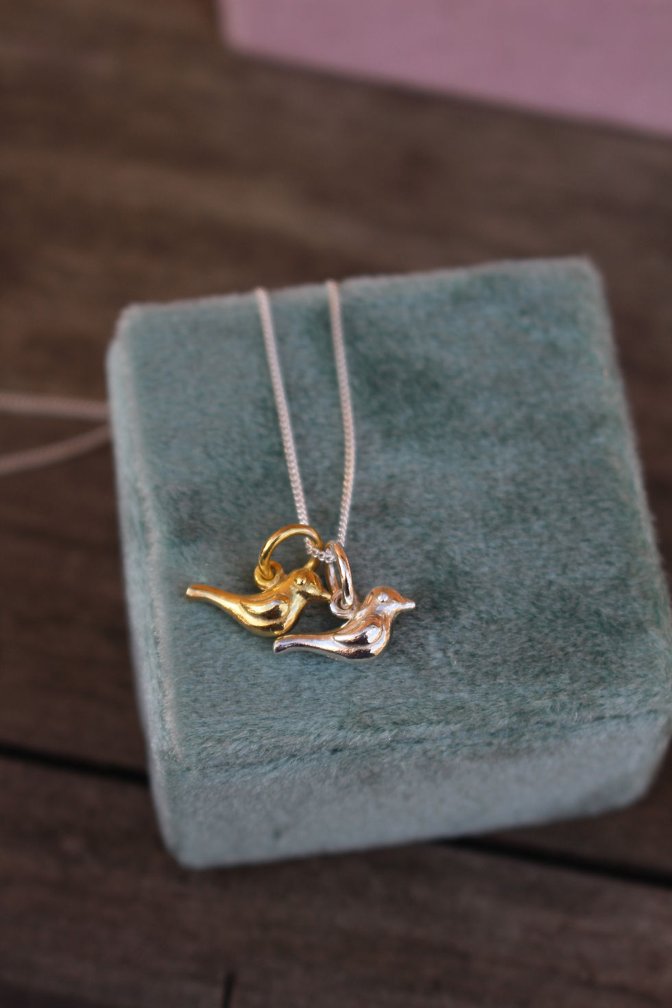 Thumbnail: Double Tweet Bird Pendant