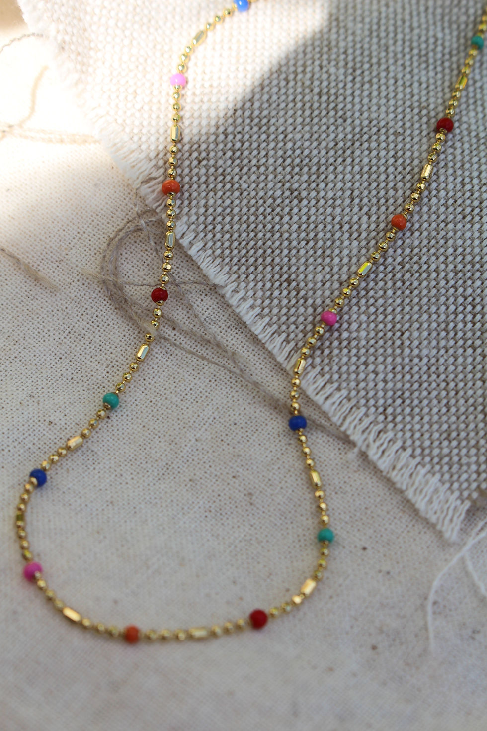 Thumbnail: Gold Rainbow Beaded Chain