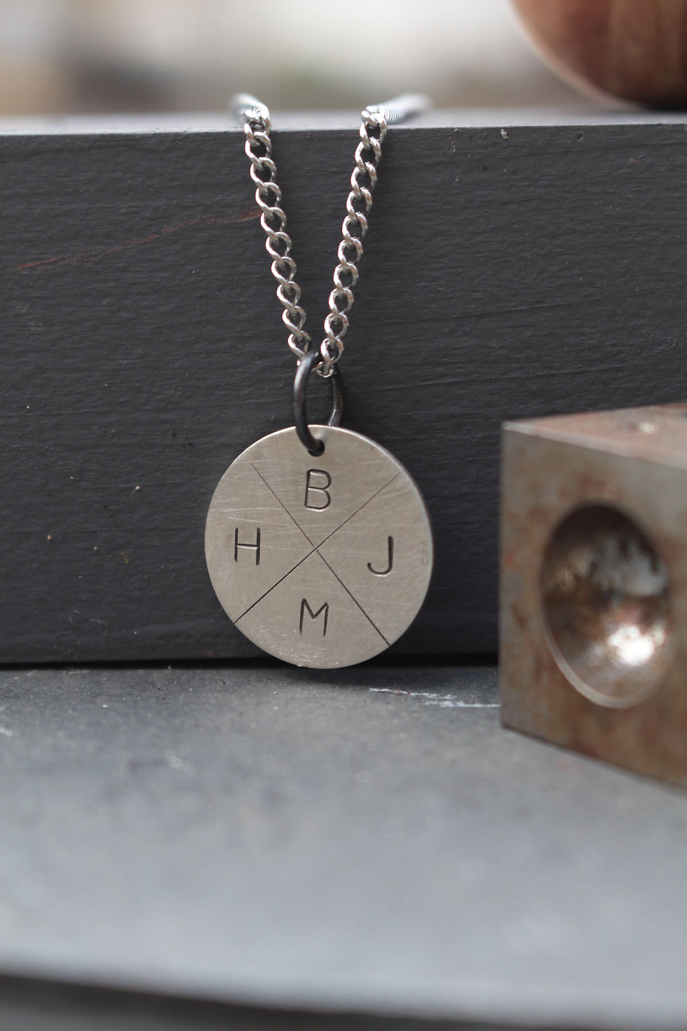 Thumbnail: Silver Personalised Compass Necklace