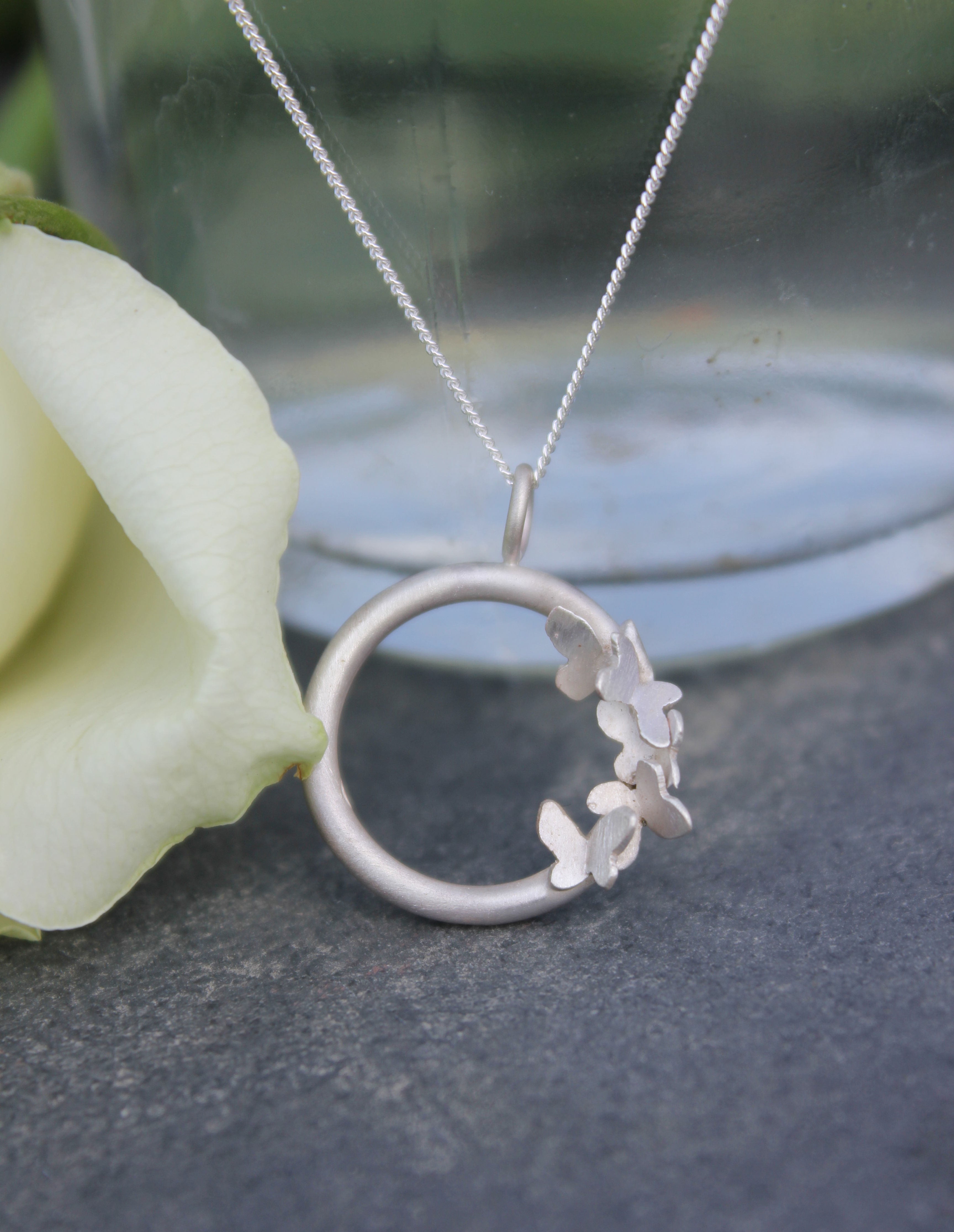 Silver Butterfly Pendant