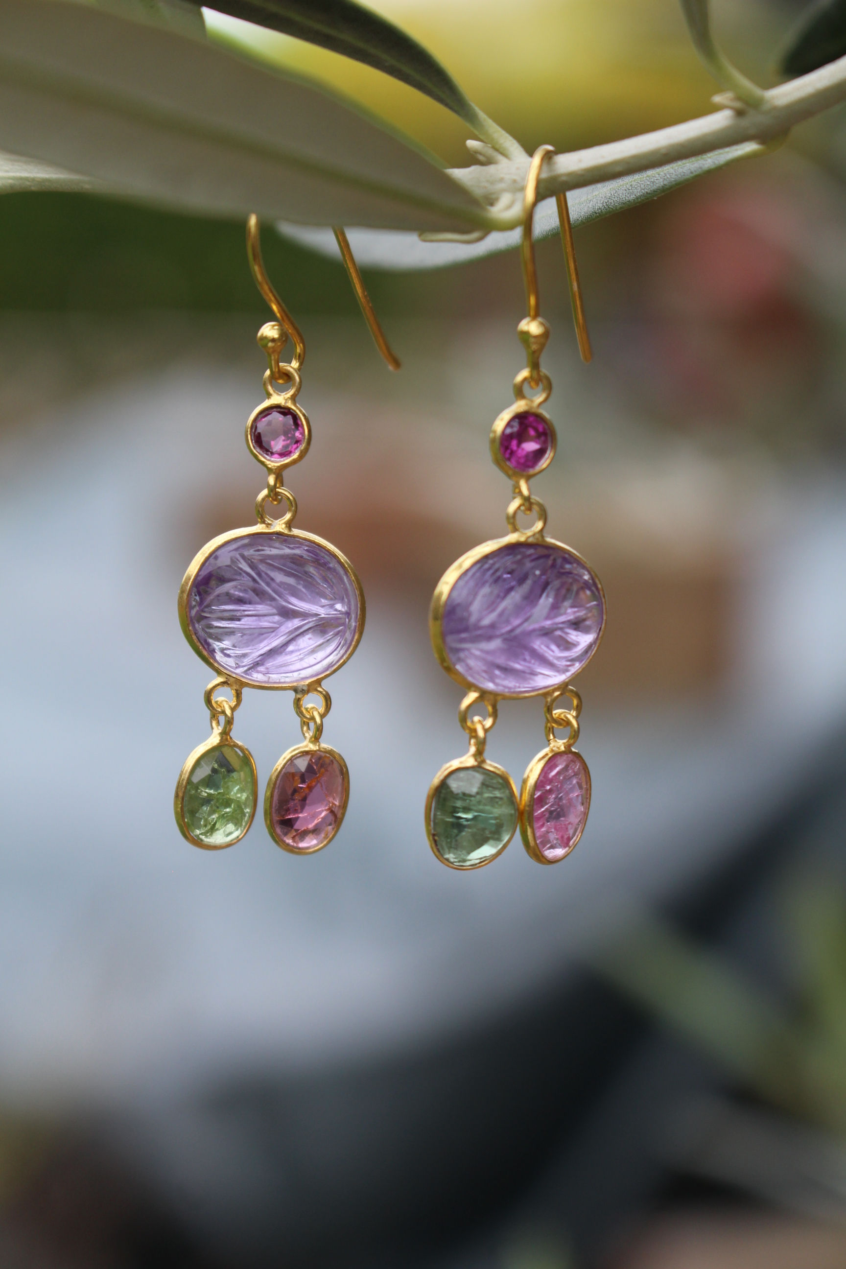Amethyst & Tourmaline Drops
