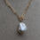 Thumbnail: Gold Natural Baroque Pearl Paperclip Necklace