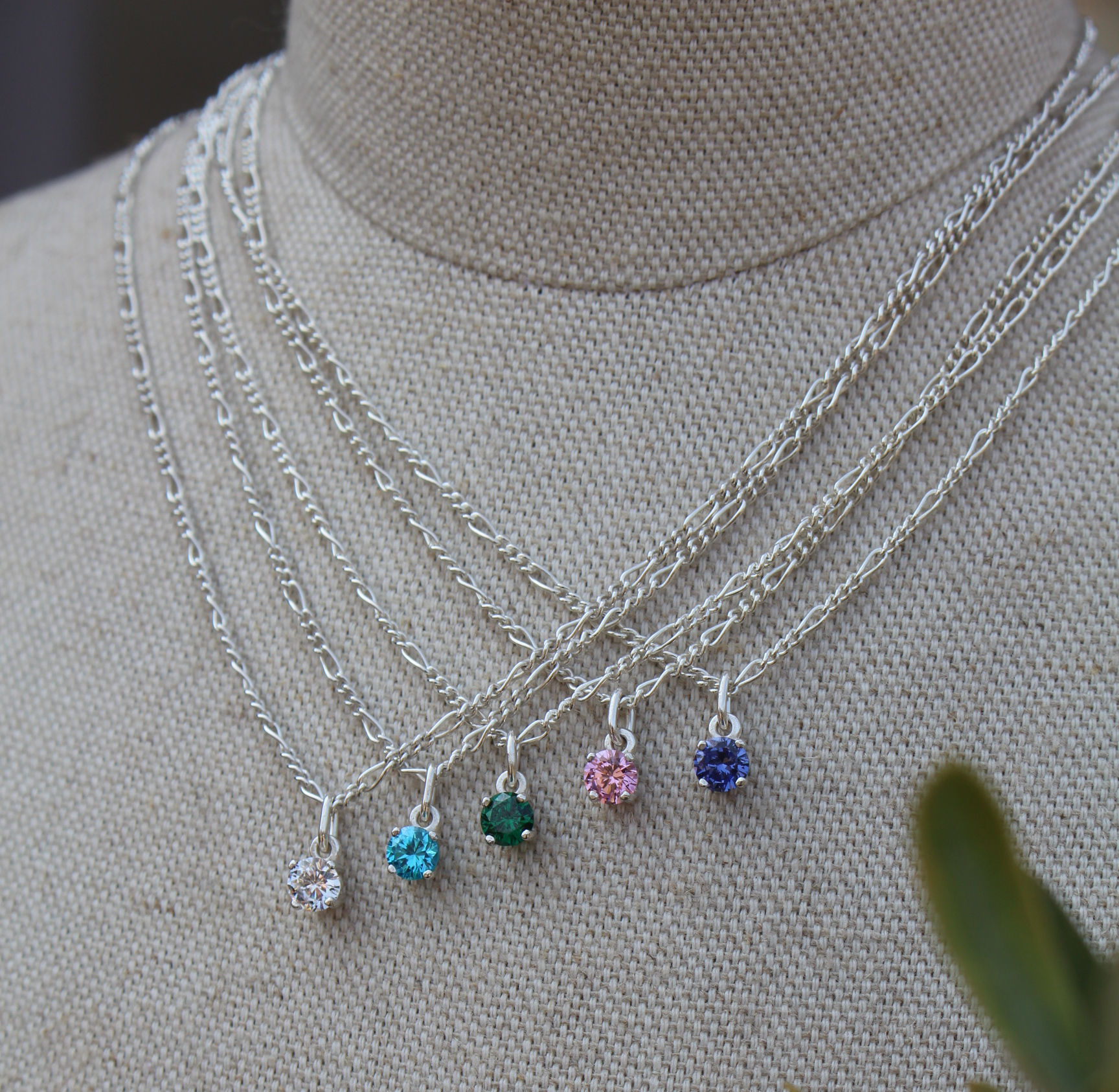 Silver Fiji Stone Set Necklace