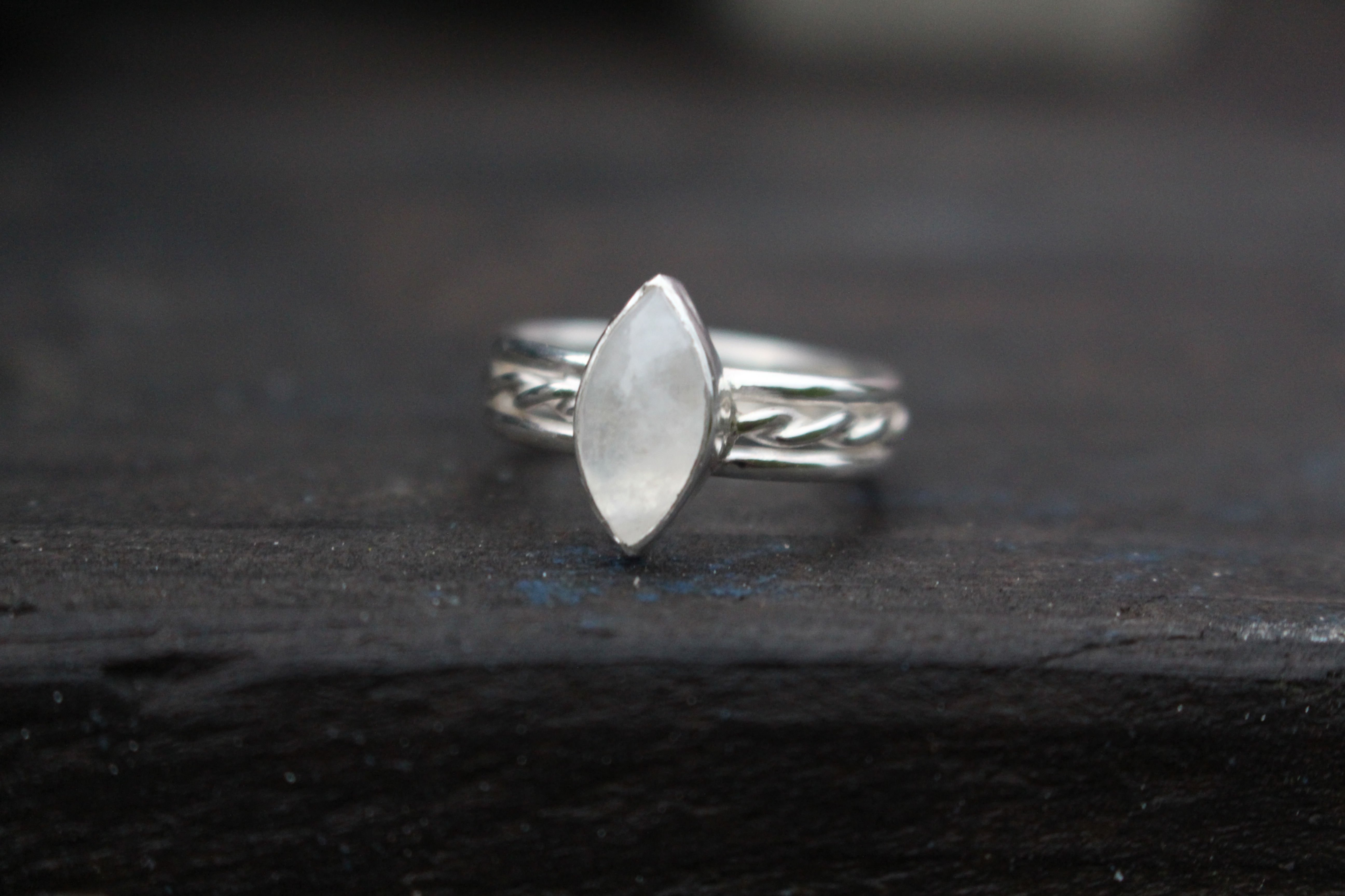 Silver Moonstone Sophia Ring