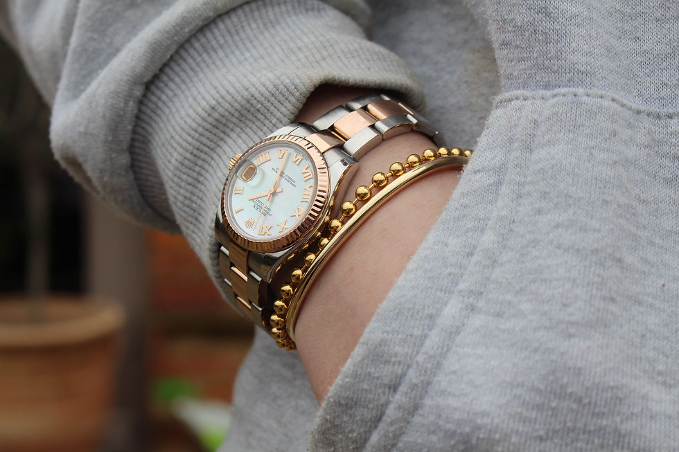 Thumbnail: Gold Beaded Ball Bracelet