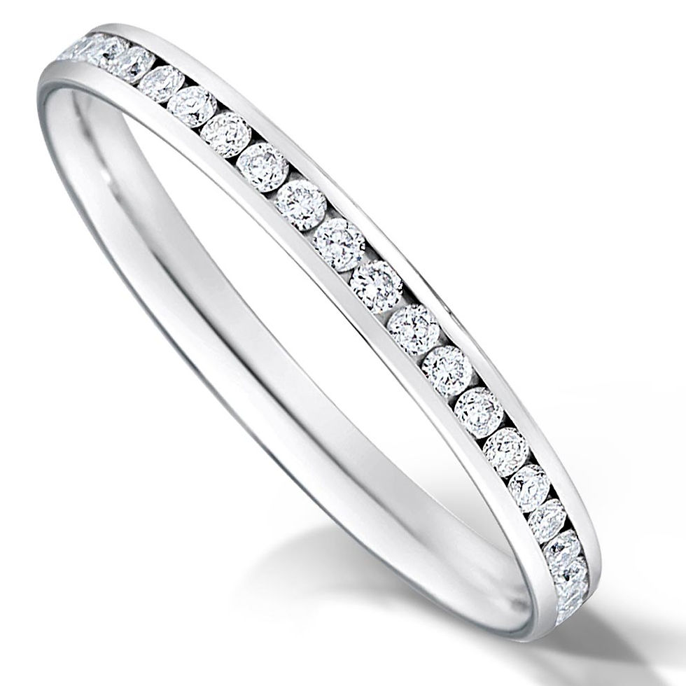 Thin Full Channel Set Diamond Ring
