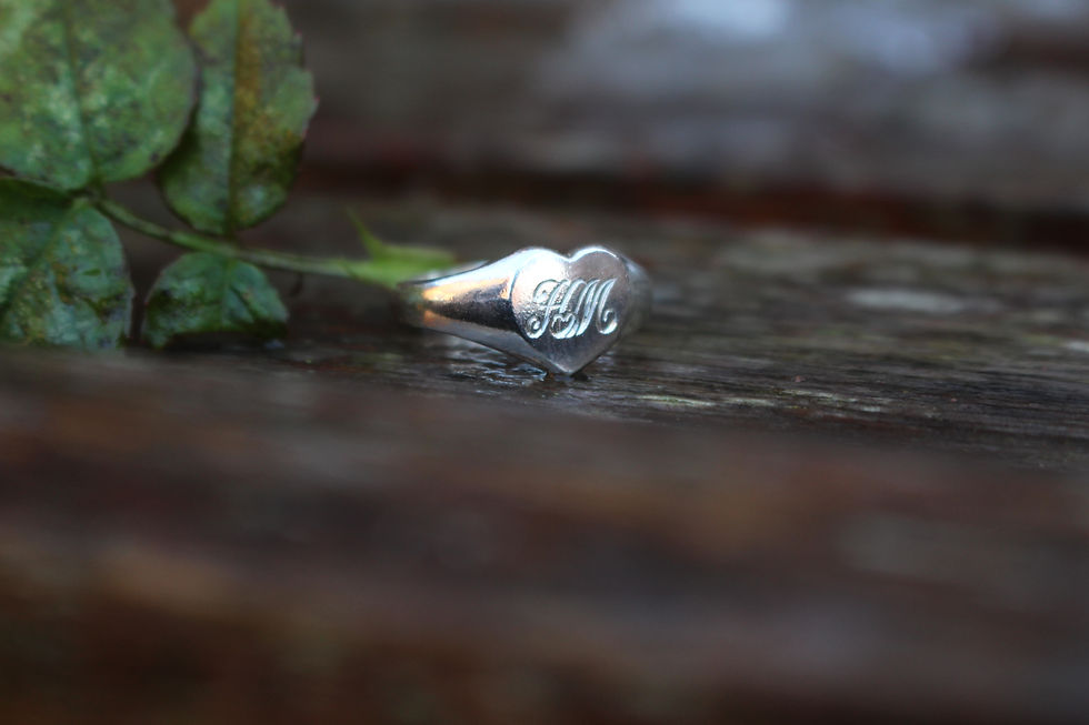 Thumbnail: Heart Monogram Signet Ring