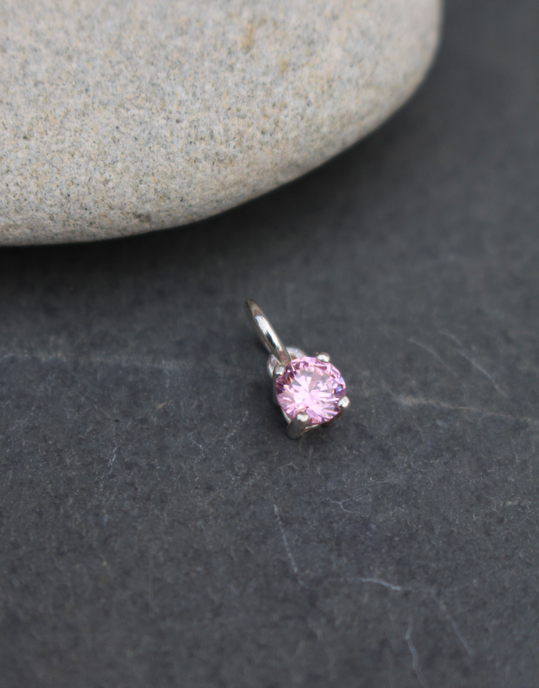 Silver Birthstone Charm