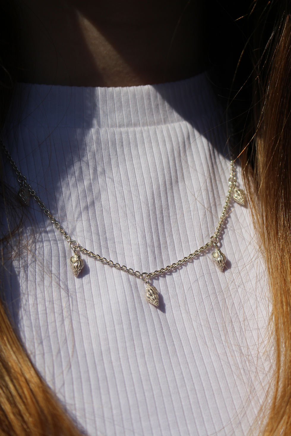 Thumbnail: Silver Tiny Shell Necklace