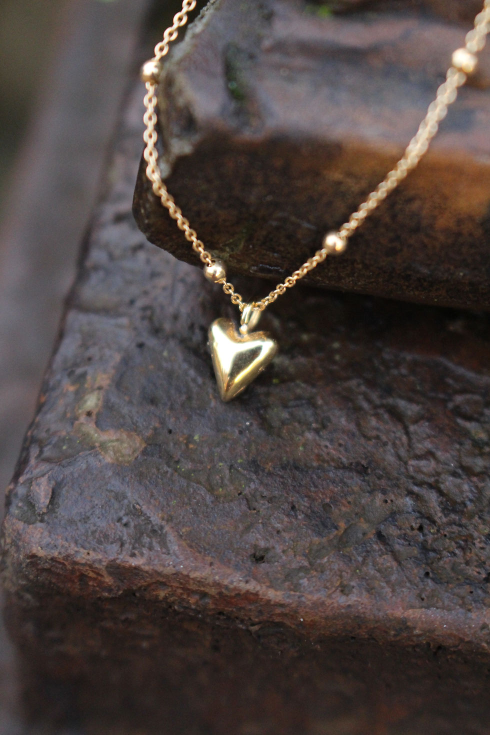 Thumbnail: Tiny Gold Heart Necklace