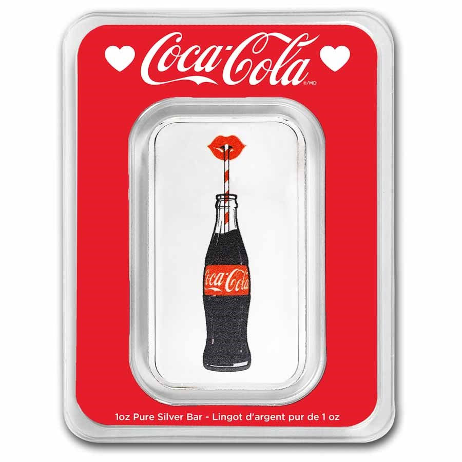 Coca-Cola� 1 oz Silver Enjoy Coke� Colorized Bar (in TEP)