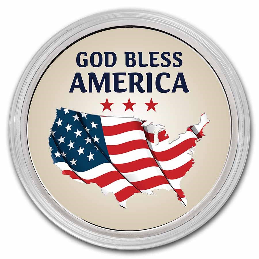 Thumbnail: 1 oz Silver Colorized Round God Bless America