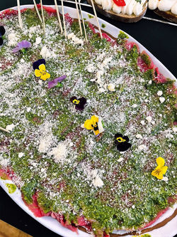 Carpaccio de boeuf et pesto maison
