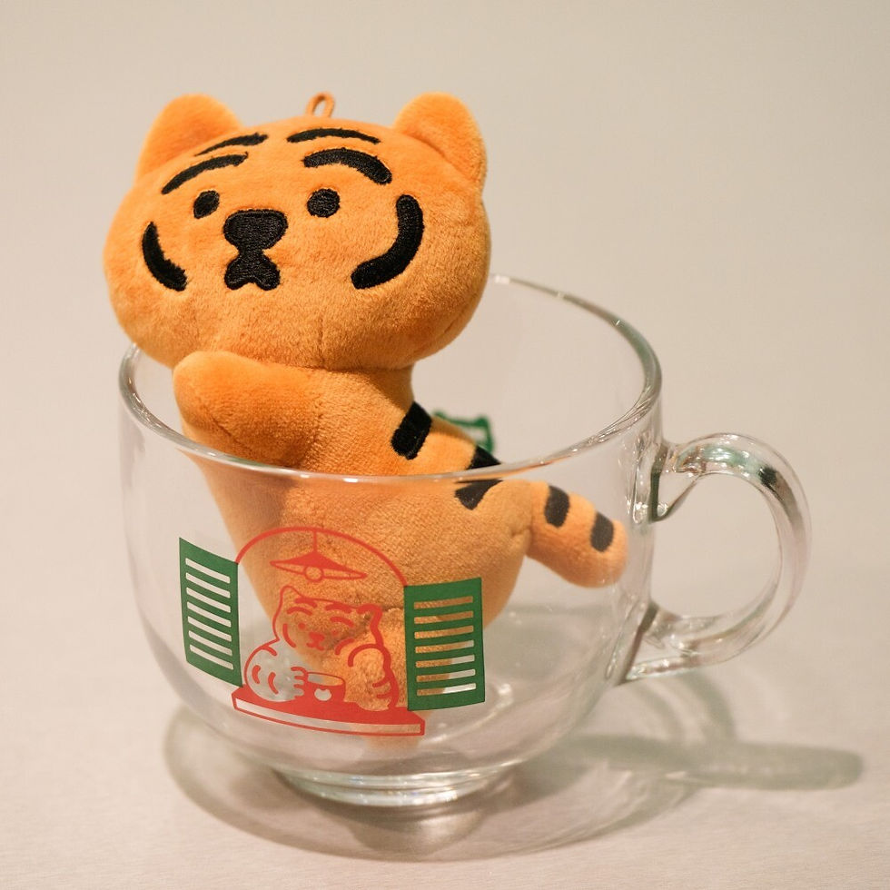 縮圖：【現貨】Muzik Tiger Face Doll Keyring 躺虎娃娃公仔鎖匙扣