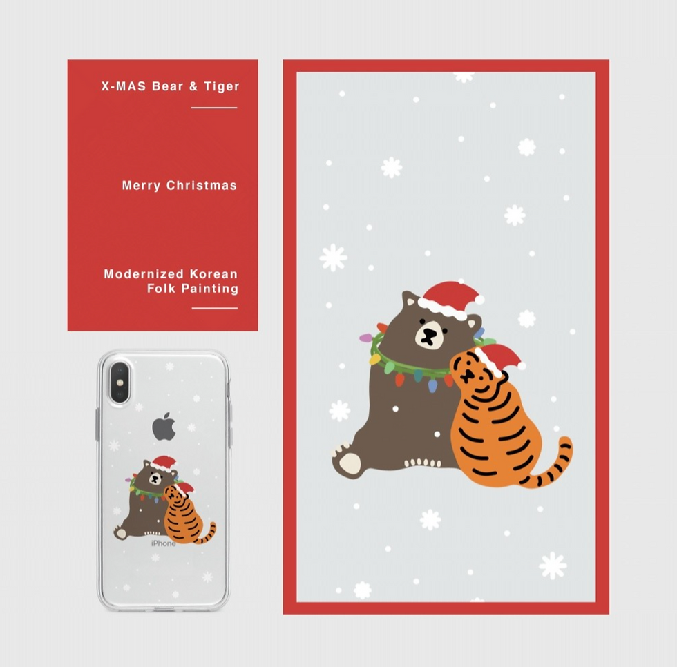 縮圖：Muzik Tiger Xmas Bear & Tiger Jelly Phone Case 手機保護殼