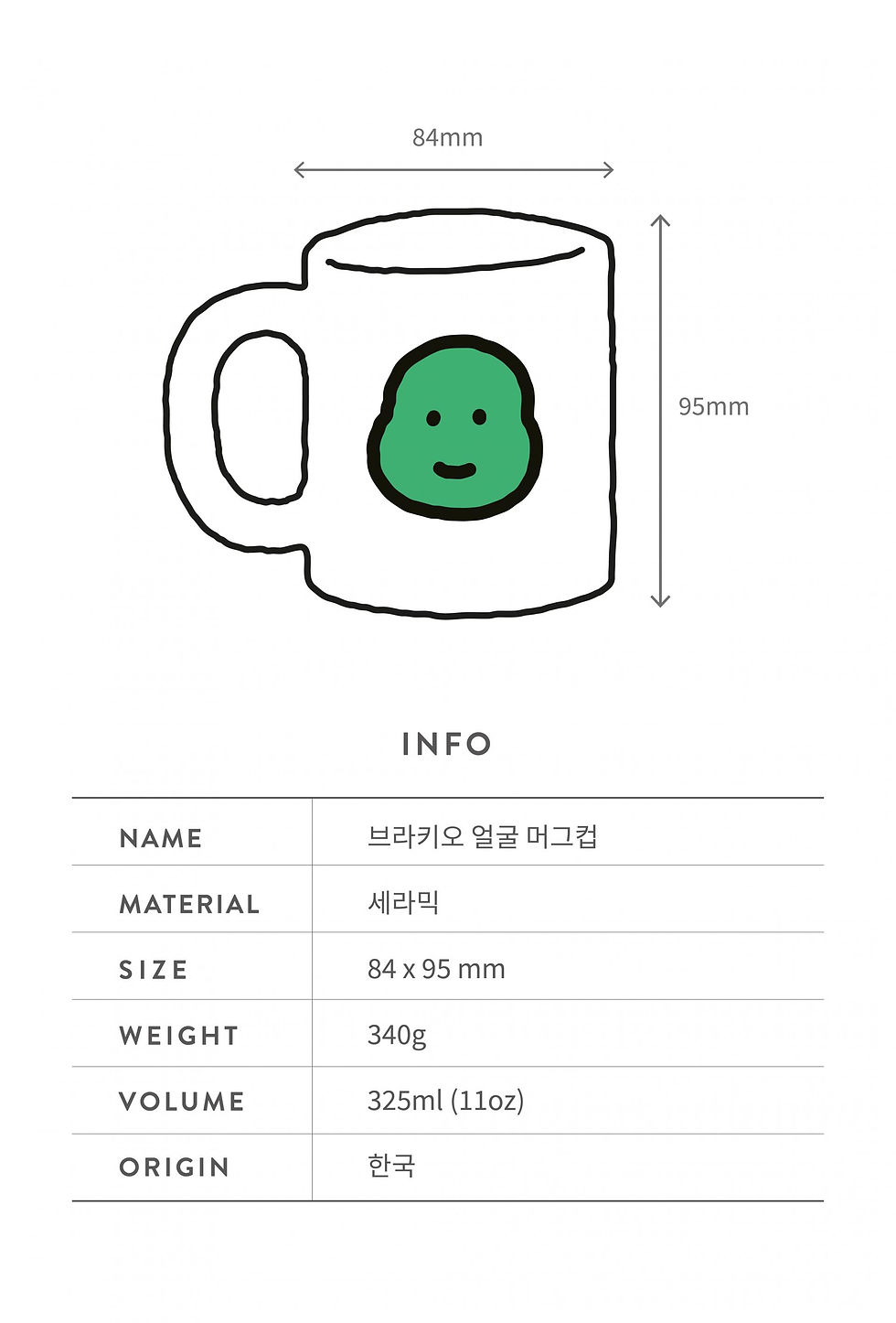 縮圖：Joguman Studio Brachio Face Mug Cup 小腕龍頭像馬克杯