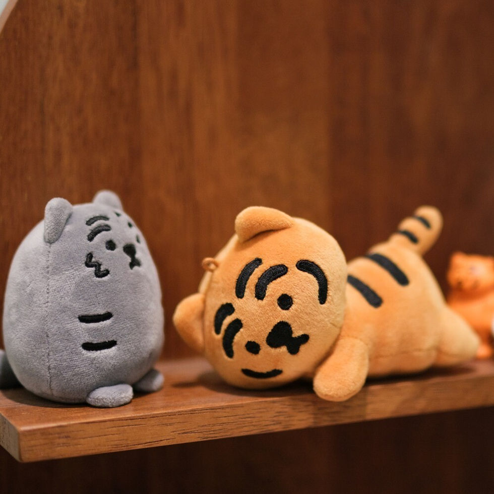 縮圖：Muzik Tiger Face Doll Keyring 躺虎娃娃公仔鎖匙扣