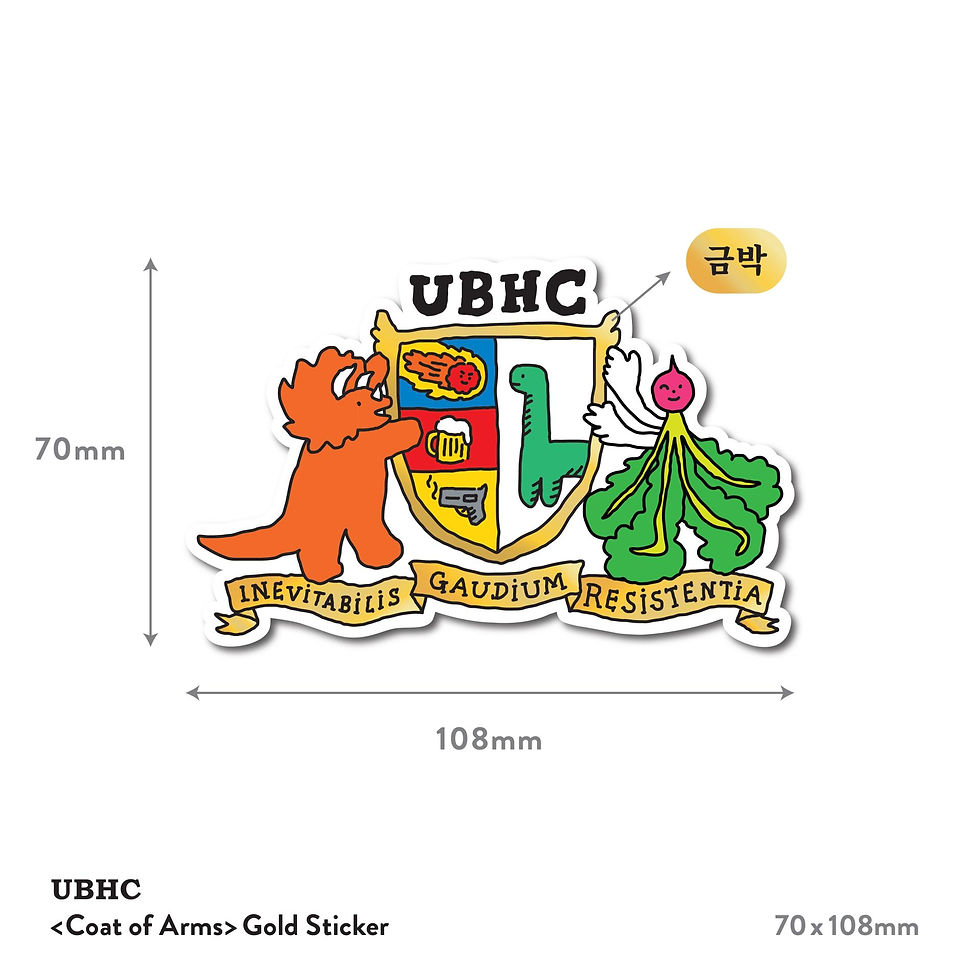 縮圖：Joguman Studio UBHC Coat of Arms Gold Sticker UBHC 徽章貼紙