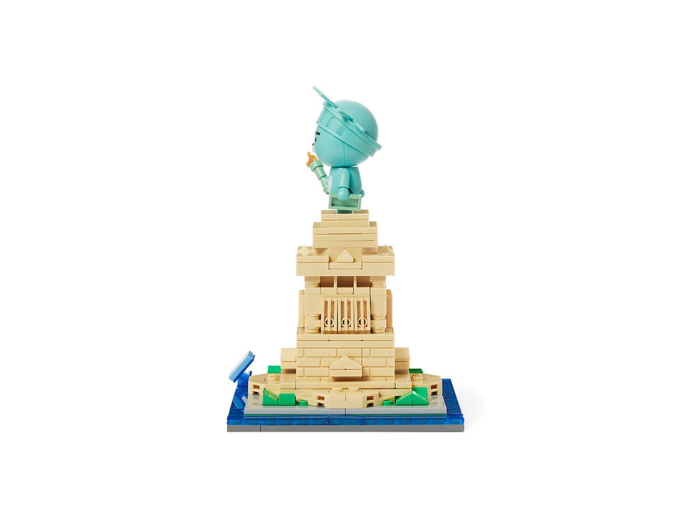 縮圖：Kakao Friends Ryan Landmark Brick Figure 自由女神像模型