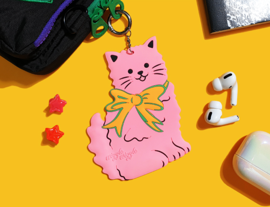 縮圖：Wiggle Wiggle Big Soft Keyring 大軟膠鎖匙扣 - Kitten