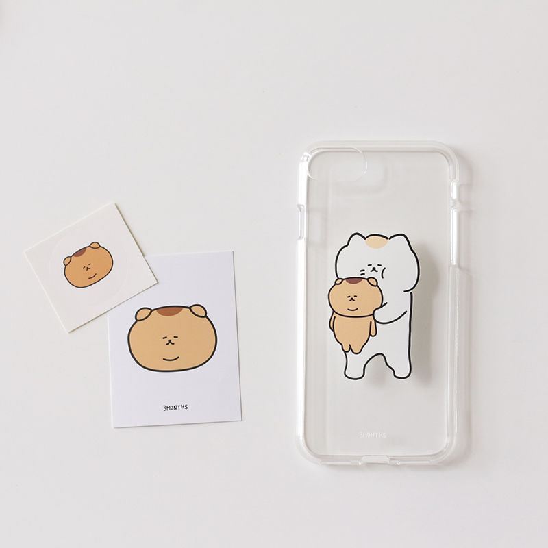縮圖：3months Ueong & Boo Jelly Phone Case 悠仔阿布 手機保護軟殼