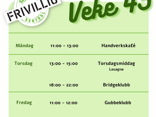Dette skjer i veke 45