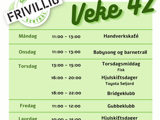 Dette skjer i veke 42