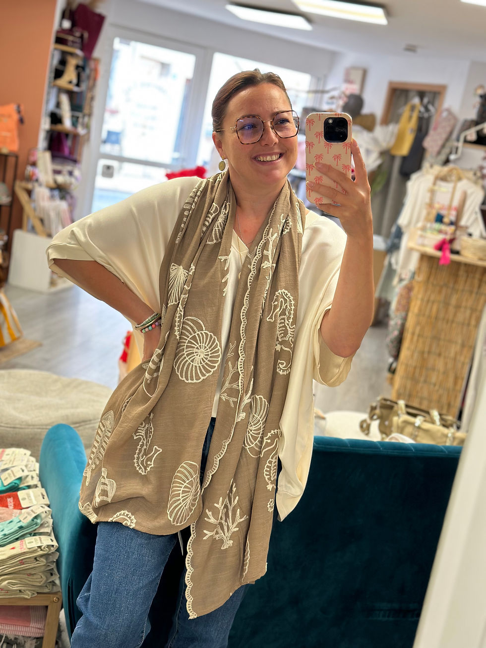 Miniature : Foulard de plage Taupe 