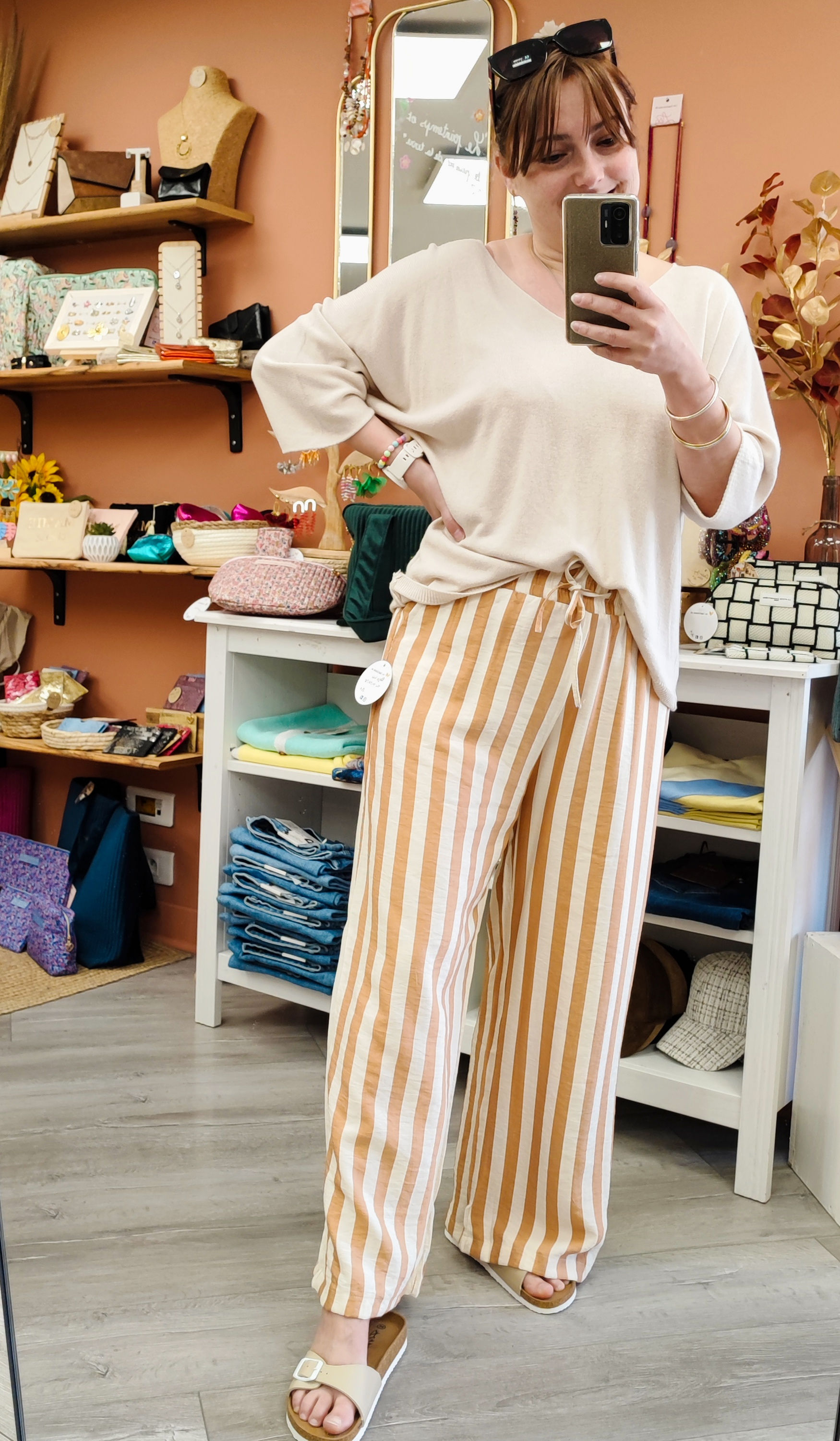 Pantalon Palazzo Lisa camel