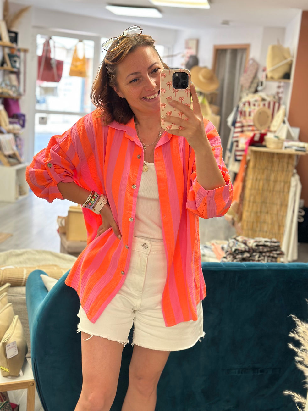 Miniature : Chemise MILO • rose orange 