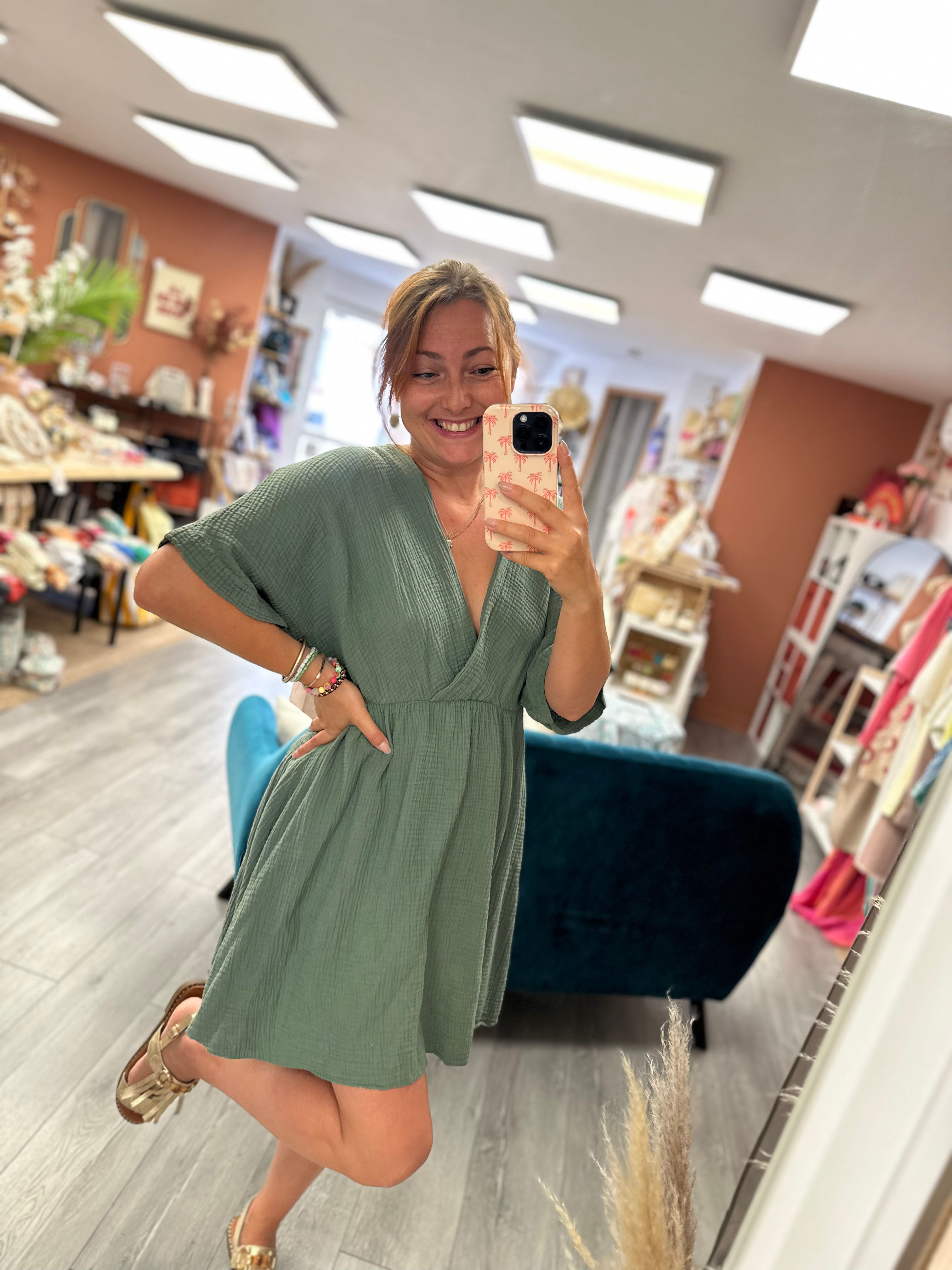 Robe LÉNA • Kaki 