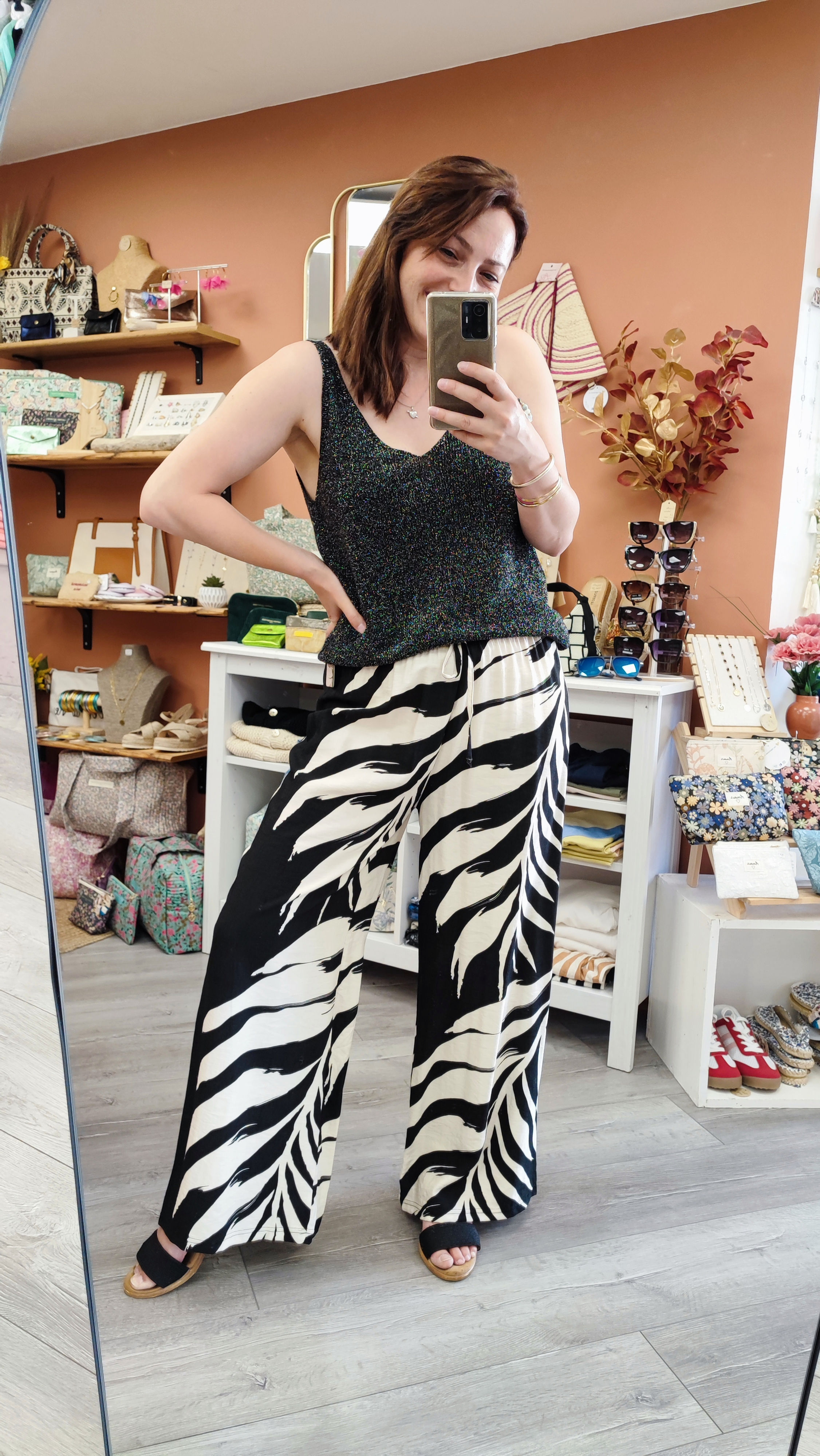 Pantalon Ariane Palazzo • Noir 