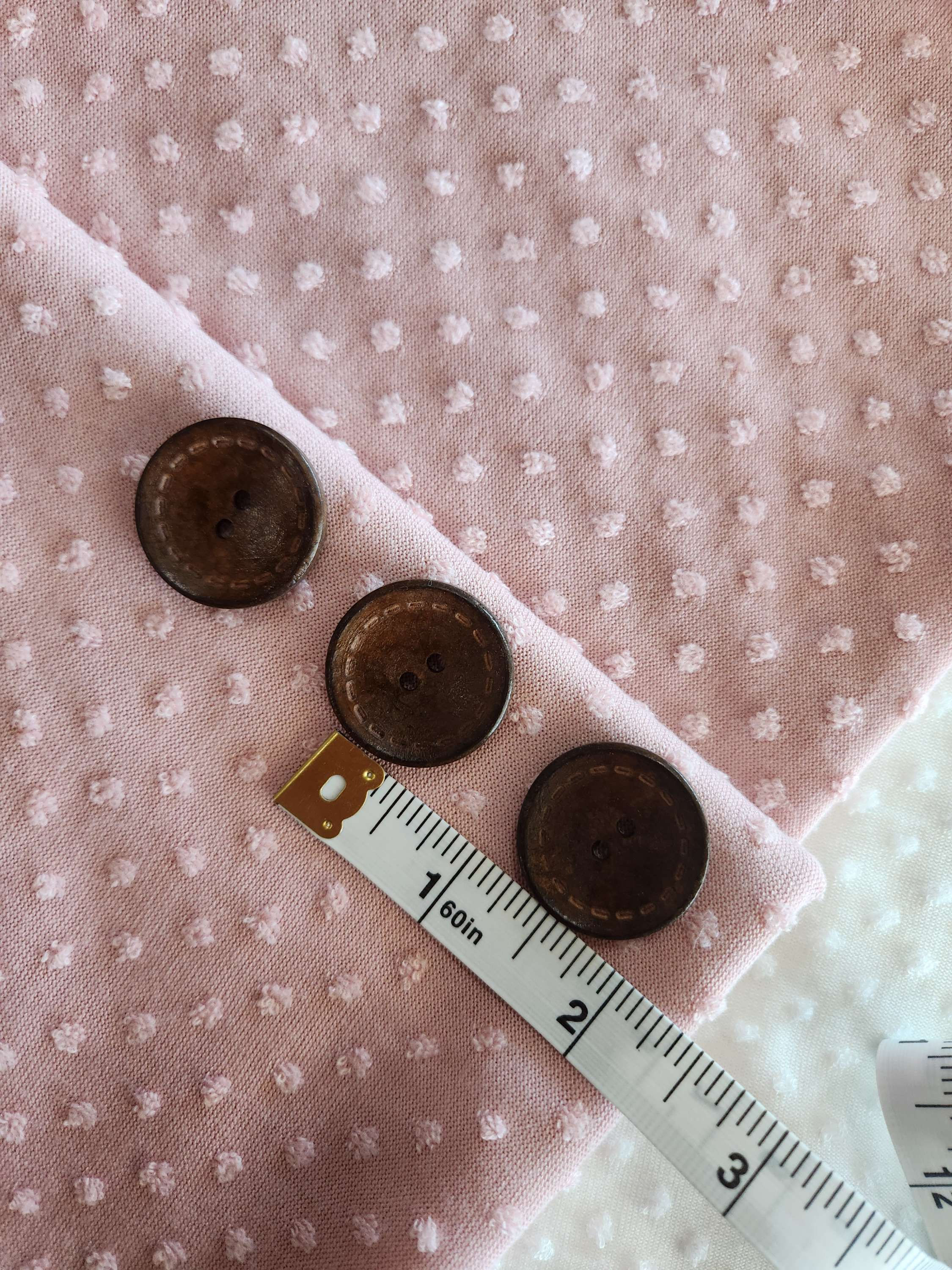 Brown wooden buttons 