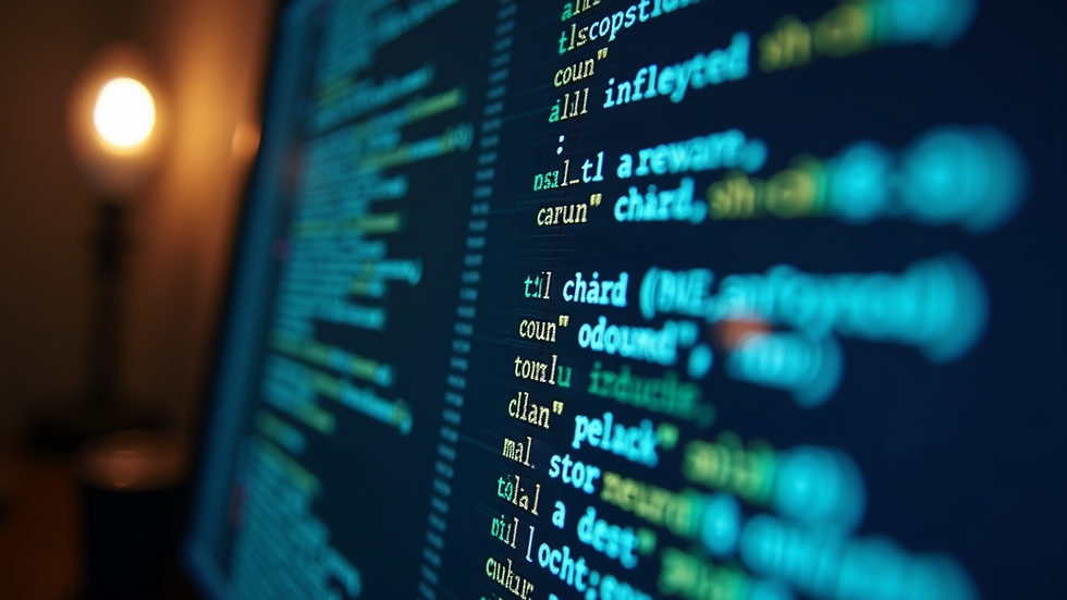 Close-up view of a computer screen displaying encrypted church records