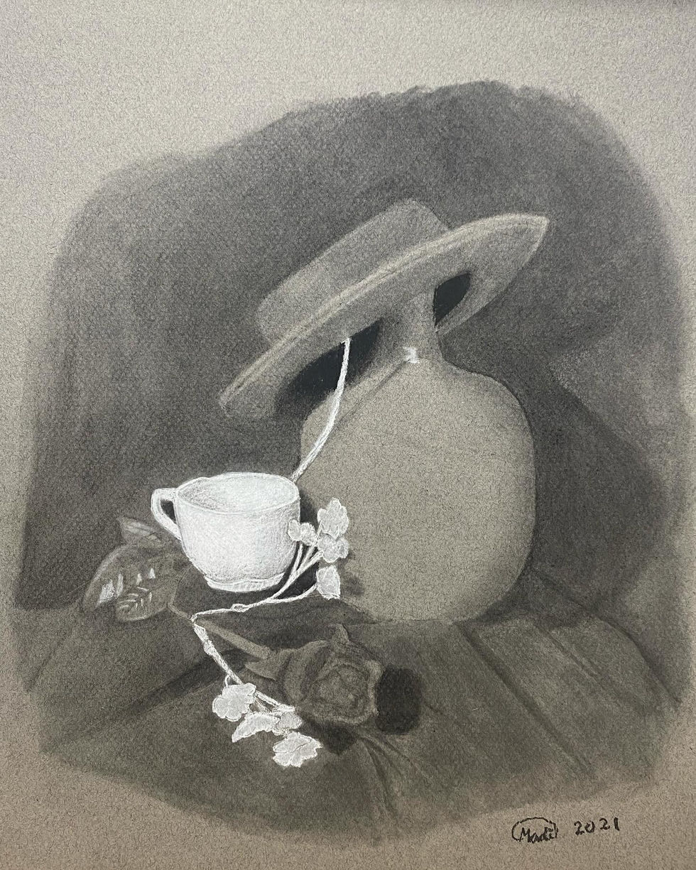 Still Life with Vase, Flower, Cup, and Hat